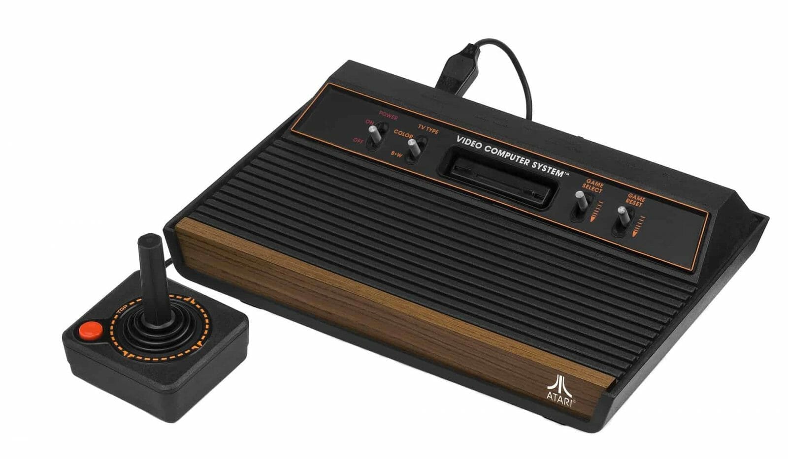 An Image Showing A Retro Atari Console With A Single Joystick Style Controller