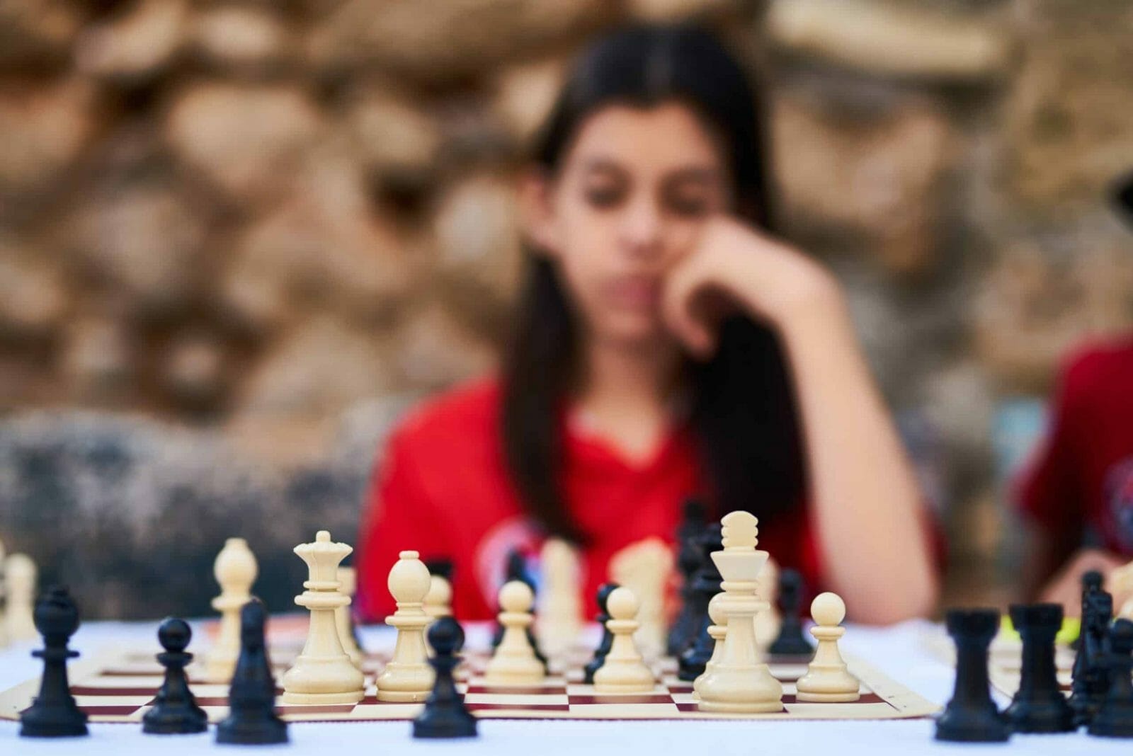 Image Of A Person Playing Chess.