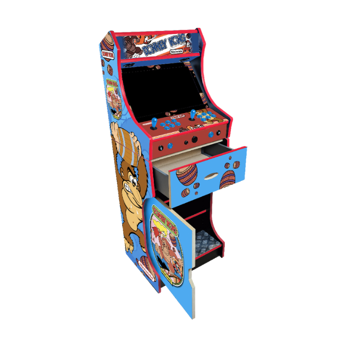 Donkey Kong Arcade Machine With Drawers Open