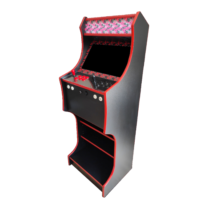 Red Camo Arcade Machine From The Left