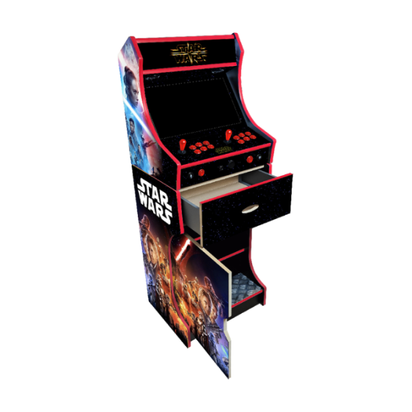 Star Wars Arcade Machine With Drawers Open Facing Right