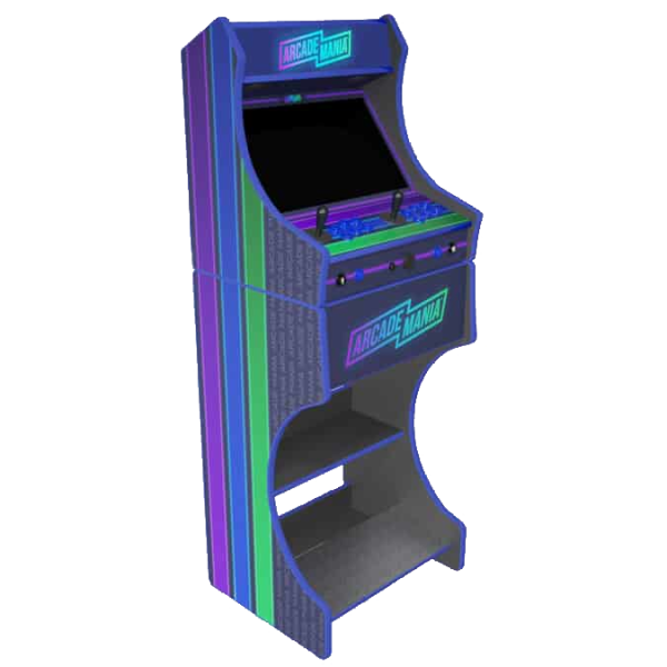 Arcade Machine With Retro Lines Artwork