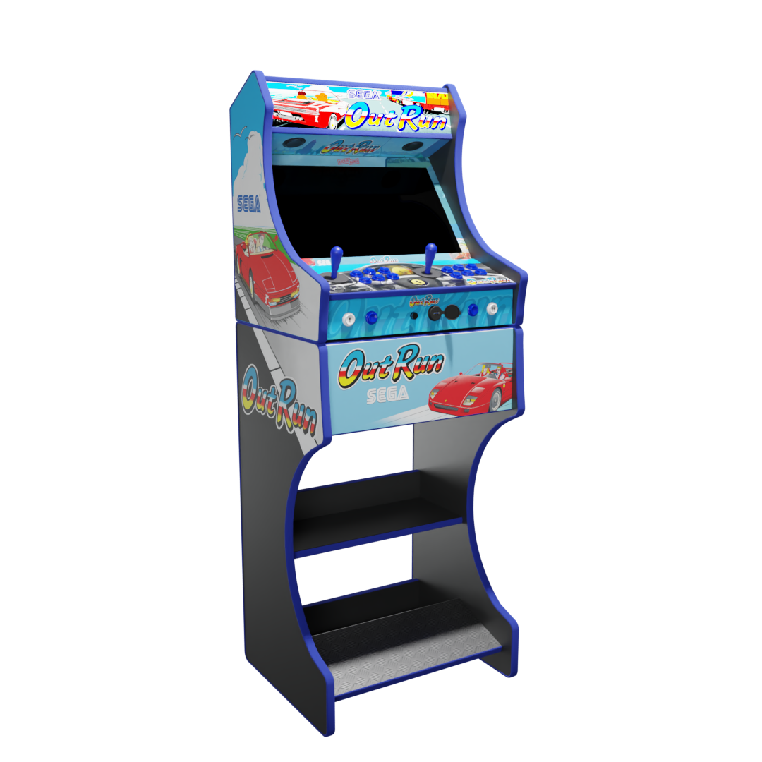 The right side view of the Outrun arcade machine.